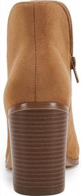 img 2 attached to Women'S V Cut Ankle Boots With Side Zipper, Chunky Stacked Heel, Snakeskin Booties Shoes