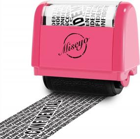 img 4 attached to Miseyo 1.5 Inch Wide Roller Stamp - Perfect For Identity Theft Protection & Privacy Security - Peach