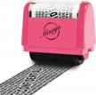 miseyo 1.5 inch wide roller stamp - perfect for identity theft protection & privacy security - peach logo