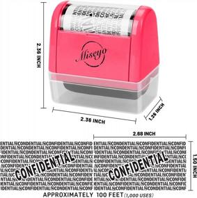 img 3 attached to Miseyo 1.5 Inch Wide Roller Stamp - Perfect For Identity Theft Protection & Privacy Security - Peach