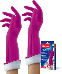 img 4 attached to 💦 Medium-sized 2-Pack of Playtex Living Drip-Catch Cuff Gloves