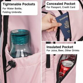 img 1 attached to Розовый дорожный рюкзак Deegotech объемом 40 л: одобрен для полетов под сиденьем для ручной клади для деловых поездок на выходные и школьной сумки для ноутбука 15,6–17 дюймов.
