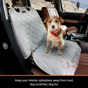 img 3 attached to 🐶 iBuddy Waterproof Dog Front Seat Cover: Ultimate Protection for Cars, Trucks, and SUVs from Hair, Dirt, and Liquids