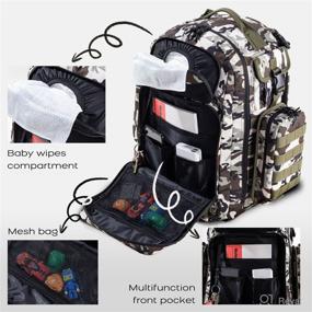 img 3 attached to Dinictis Backpack Tactical Accessories Tropical Diapering and Diaper Bags