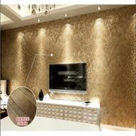 high-texture abstract curve wallpaper roll - qihang coffee deeply embossed, 1.73' w x 32.8' l logo