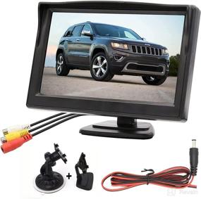 img 4 attached to B-Qtech 5 inch HD Backup Camera Monitor - Rear View Reverse Display Screen with Two Brackets, V1/V2 Two Video Input - 12V/24V Vehicle Backup Camera Display for Car SUV Van Truck