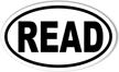 read euro oval bumper sticker logo