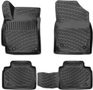 🚗 custom fit floor mats for hyundai elantra 2021-2023 | 3d laser measured | all weather odorless non-slip tpe car mats | black front & rear liners logo