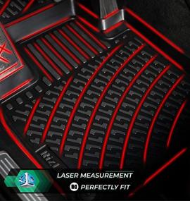 img 2 attached to 🚗 Custom Fit Floor Mats for Hyundai Elantra 2021-2023 | 3D Laser Measured | All Weather Odorless Non-Slip TPE Car Mats | Black Front & Rear Liners