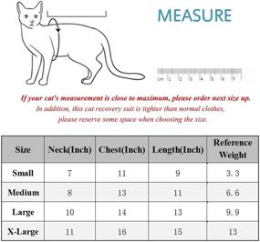 img 3 attached to 🐈 Coppthinktu Cat Recovery Suit: Effective Abdominal Wound & Skin Disease Solution, Breathable Surgical Recovery Suit for Cats as E-Collar Alternative, After Surgery Wear to Prevent Licking Wounds