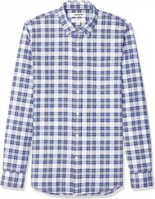 img 2 attached to Goodthreads Slim Fit Long Sleeve Tartan Oxford Men's Clothing