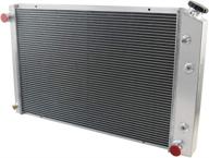 🚚 high-performance 4-row core aluminum radiator for 1973-1991 gmc and chevy c/k/p/r/v series c10 c20 c30 k10 k20 k30 c25/c2500 pickup/k25/k2500 suburban trucks, v8 (4-row core) logo