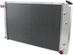 img 4 attached to 🚚 High-Performance 4-Row Core Aluminum Radiator for 1973-1991 GMC and Chevy C/K/P/R/V Series C10 C20 C30 K10 K20 K30 C25/C2500 Pickup/K25/K2500 Suburban Trucks, V8 (4-Row Core)