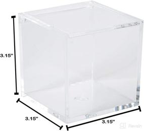 img 1 attached to Plastic Lid Acrylic Cosmetic Organizer 3 15X3 15X3 15