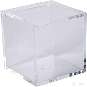 img 4 attached to Plastic Lid Acrylic Cosmetic Organizer 3 15X3 15X3 15
