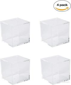img 2 attached to Plastic Lid Acrylic Cosmetic Organizer 3 15X3 15X3 15