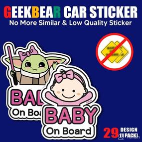 img 3 attached to GEEKBEAR Baby Board Sticker Decal