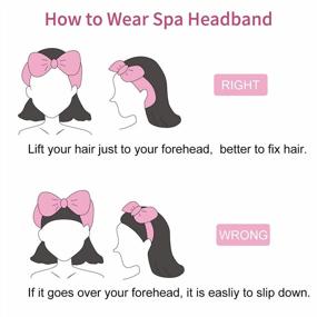 img 1 attached to Get Pampered In Style With 6 Pack Ondder Bowknot Spa Headbands - Soft, Fluffy & Ideal For Makeup, Face Wash And Spa Sessions