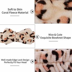img 3 attached to Get Pampered In Style With 6 Pack Ondder Bowknot Spa Headbands - Soft, Fluffy & Ideal For Makeup, Face Wash And Spa Sessions