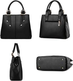 img 1 attached to JHVYF Leather Capacity Shoulder Crossbody Women's Handbags & Wallets : Shoulder Bags