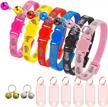 keep your feline friend safe with tcboying reflective breakaway cat collar set - bell, id tag & stylish lattice design - ideal for kittens, small dogs (6pcs) logo