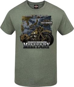 img 2 attached to Harley-Davidson Military - Men's Military Green Graphic T-Shirt for Tour of Duty Pacific - Authentic Harley Style!