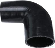 🔌 ac performance 90 degree elbow reducer coupler | 2-2.25" (51-57mm) | leg length 3.5" (90mm) | 0.18" (4.5mm) wall thickness | 3-ply reinforced | universal black silicone hose logo