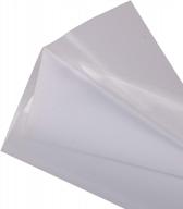 20"x12" white flock htv vinyl sheets - iron on for tshirts & garments | hohofilm logo