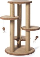 prevue pet products 7150 kitty power paws multi-platform cat scratcher with tassels - natural, high-quality cat scratching post logo