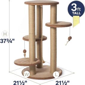 img 3 attached to Prevue Pet Products 7150 Kitty Power Paws Multi-Platform Cat Scratcher with Tassels - Natural, High-Quality Cat Scratching Post