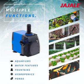 img 1 attached to 🐠 JAJALE Super Silent Submersible Water Pump for Pond, Aquarium, Fish Tank, Fountain, Hydroponics