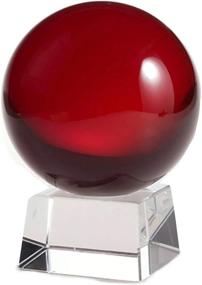 img 4 attached to Red Crystal Ball 80Mm (3.1In) With Angled Stand & Gift Package - Amlong Crystal