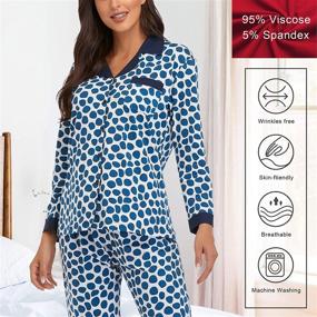 img 1 attached to Womens Pajamas Sleeve Sleepwear Nightwear Women's Clothing : Lingerie, Sleep & Lounge