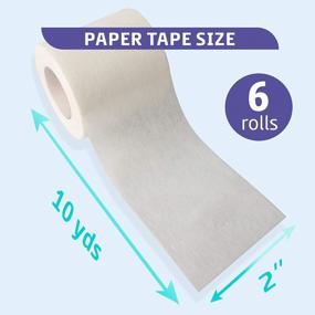 img 3 attached to Hypoallergenic And Gentle: 2" Conkote Soft Paper Surgical Tape 6-Pack For 10 Yards Each