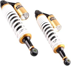 img 4 attached to 🏍️ GZYF Universal Round End Motorcycle Air Shock Absorbers for Kawasaki Honda Suzuki Street Bike - 400MM