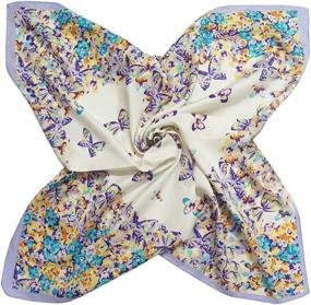 img 4 attached to Formal Style Scarves & Wraps for Women - Butterfly Print in Purple - Top Women's Accessories