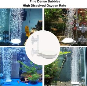 img 3 attached to 🐠 FRIRODSAY 2.4 Inch Aquarium Air Stone Bubbler Kit - Ultra Silent, High Dissolved Oxygen, Fine Bubble Generator - Includes 2 Suction Cups and Control Valve