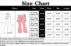 img 2 attached to Plus Size Women'S Ripped Bell Bottom Jeans - Elastic Waist, Flared Pants Up To 5XL!