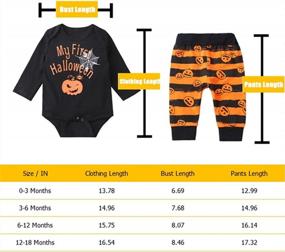 img 3 attached to Pumpkin Patch Cutie: Baby Boy'S First Halloween Outfit With Long Sleeve Top And Pants Set