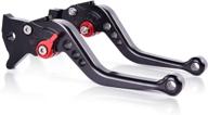 🏍️ high-performance adjustable brake clutch levers for suzuki gsf600 bandit (95-04), gs500 (92-08), gsx400 impulse (95-99), gsf250 bandit - sleek black finish логотип