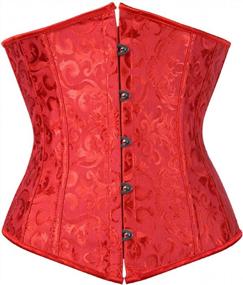 img 4 attached to Black Underbust Corset Top For Women - Waist Trainer, Bustier, And Plus Size Fashion Corset