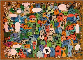img 3 attached to Bgraamiens Puppies' Party Puzzle: 1000-Piece Color Challenge Jigsaw With Cute Cartoon Dogs For Adults And Kids