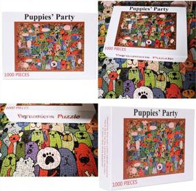img 1 attached to Bgraamiens Puppies' Party Puzzle: 1000-Piece Color Challenge Jigsaw With Cute Cartoon Dogs For Adults And Kids
