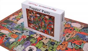 img 2 attached to Bgraamiens Puppies' Party Puzzle: 1000-Piece Color Challenge Jigsaw With Cute Cartoon Dogs For Adults And Kids