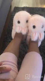 img 5 attached to Csfry Warm Plush Animal Slippers for Boys and Girls - Perfect for Winter Indoor Household Comfort