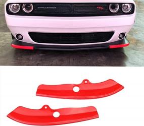 img 2 attached to Upgrade Your Dodge Challenger Scat Pack With Keptrim Front Bumper Lip Splitter Protector Cover - Red (2015-2021 Compatible, 2Pcs)