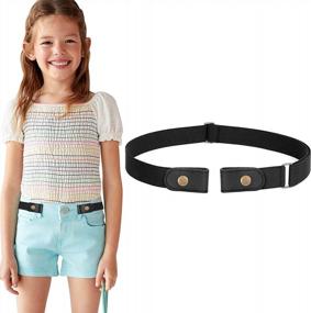 img 4 attached to No Buckle Stretch Belt For Child Boys And Girls Buckle Free Kids Belt Up To 24 Inches