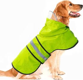 img 4 attached to Ultimate Protection: Waterproof Reflective Dog 🐶 Raincoat with Adjustable Belly Strap and Leash Hole