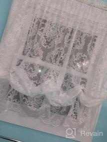 img 4 attached to BrylaneHome Vintage Lace Balloon Shade Window Curtain, Ivory Beige