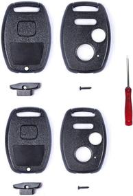 img 4 attached to 🔑 Honda Key Fob Shell - Replacement Key Shell Housing with Keyless Entry Remote & Stickers | Compatible with Honda Accord Crosstour Civic CR-V CR-Z Fit Odyssey (2+1 Buttons, 2 Black)